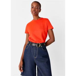 Whistles Red Posie Double Trim Tee